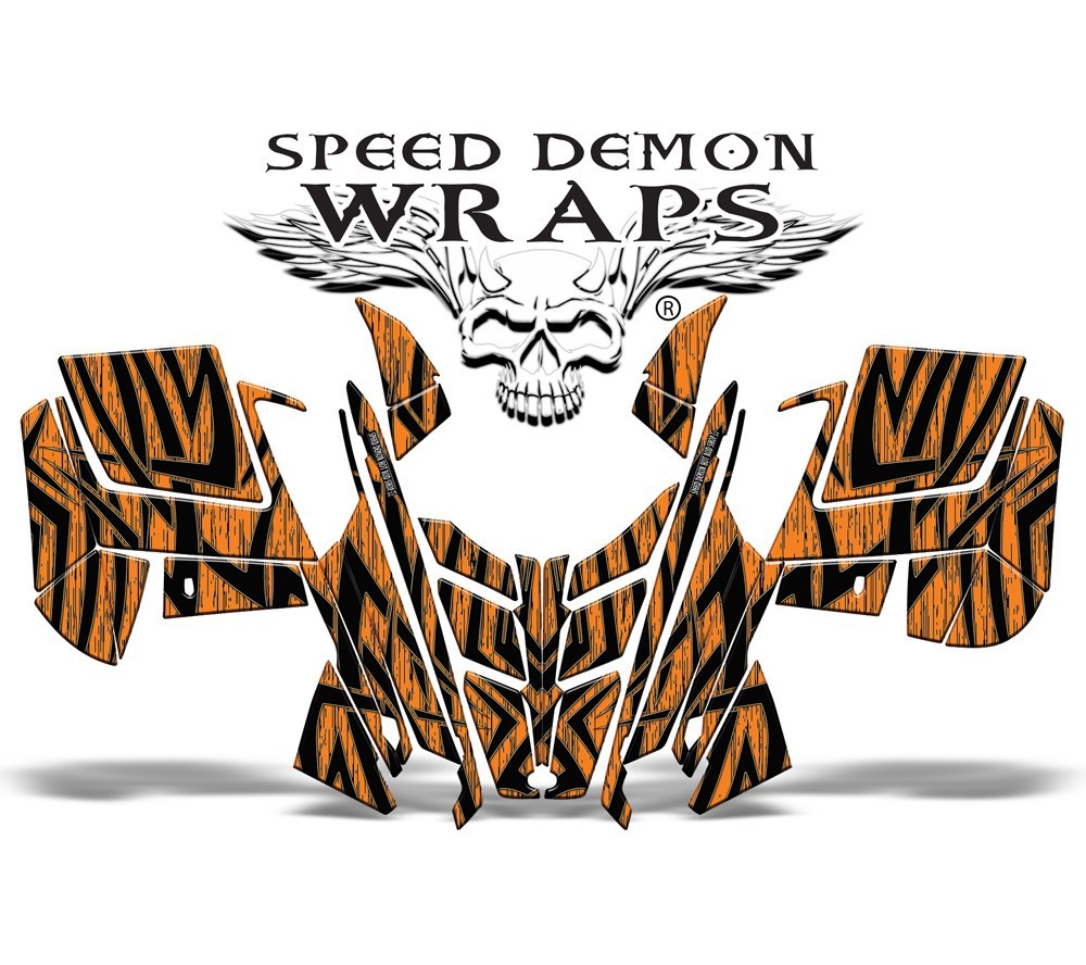 PRO RMK ORANGE BLACK TRIBAL FURY WRAP - Speed Demon Wraps