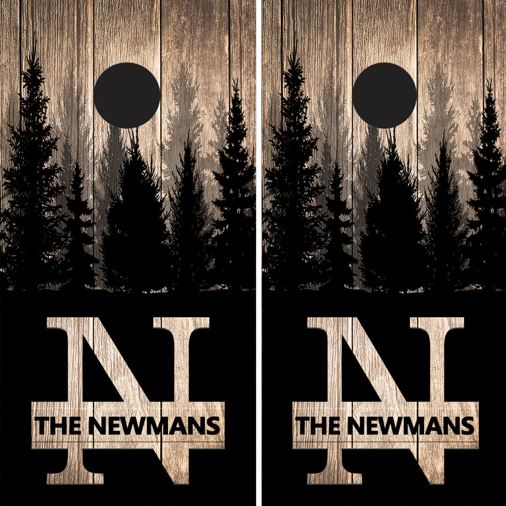 Personalized Family Monogram Cornhole Wraps