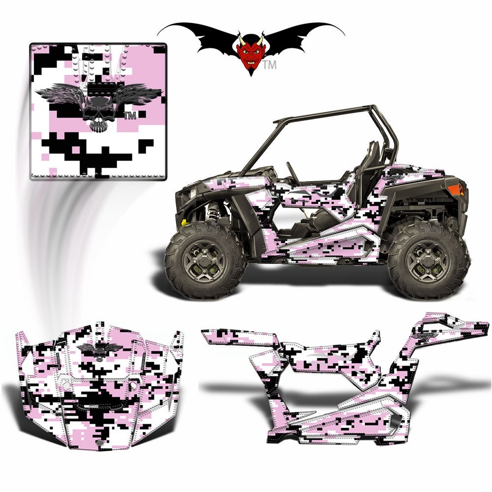 RZR 1000 XP GRAPHICS WRAP - PINK DIGITAL CAMOUFLAGE - Speed Demon Wraps