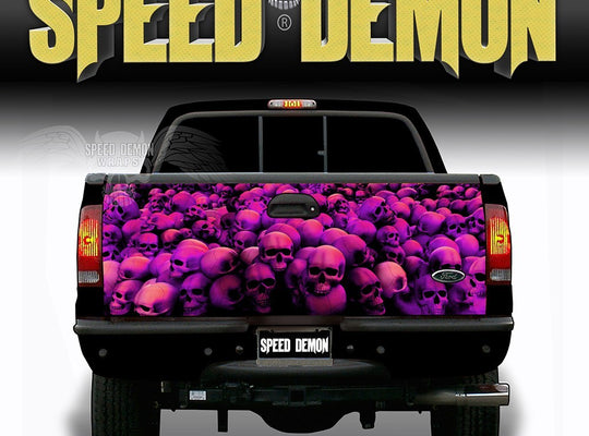 Skull Crusher Tailgate Wraps Pink