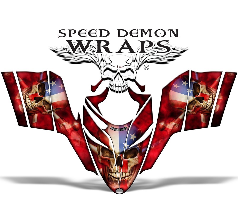 RMK Dragon Snowmobile sled GRAPHICS WRAP KIT for Polaris Dragon - Patriot - Speed Demon Wraps