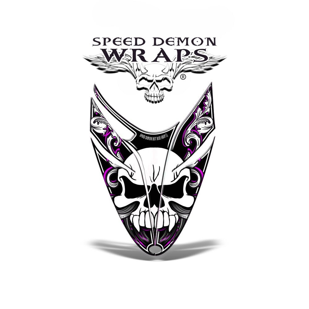 RMK Dragon Snowmobile Sled GRAPHICS WRAP DECAL "Pink Skullen" for Polaris Dragon - Speed Demon Wraps