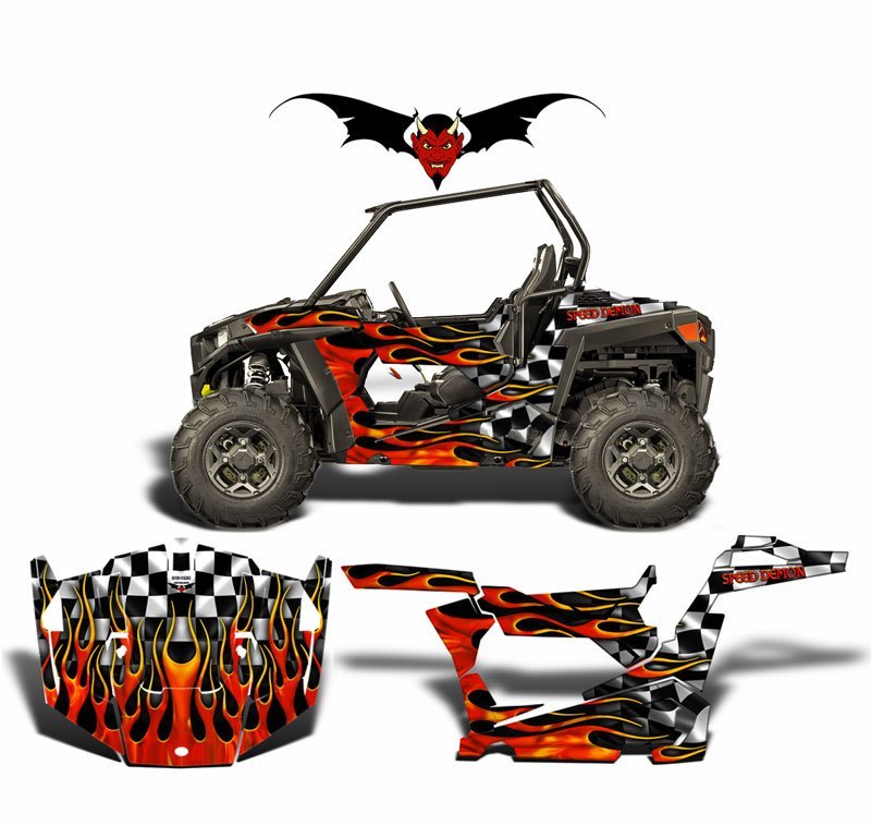 POLARIS RZR 900 XC GRAPHICS WRAP KIT RACE WAY - Speed Demon Wraps