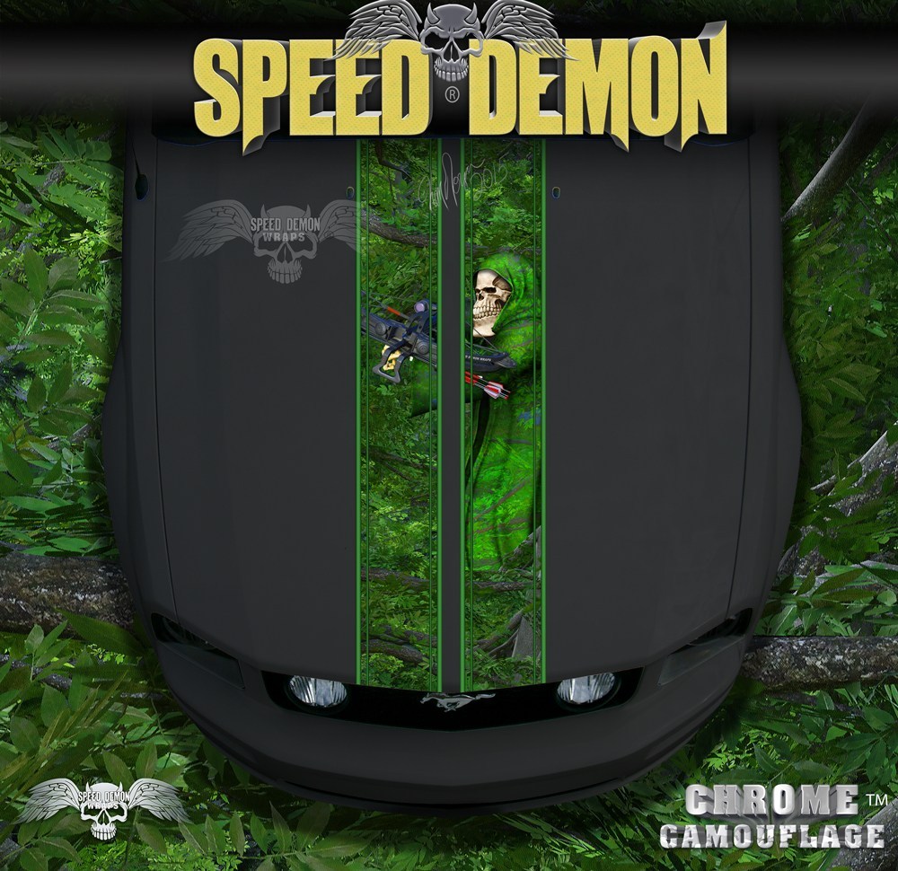 Racing Rally Stipes Forest Camouflage Bow Reaper