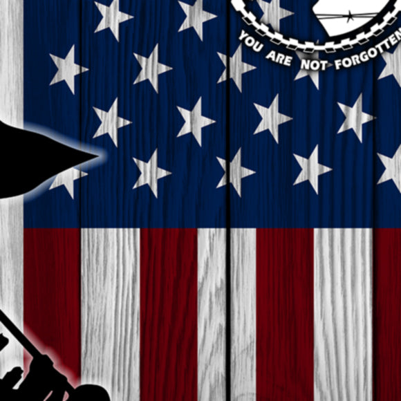 Raising the Flag POW Cornhole Wraps - Prisoner of War Veteran