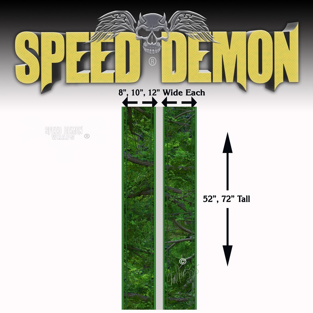 Racing Stripes - Rally Stripes Camaro True Forest Camouflage Camo - Speed Demon Wraps