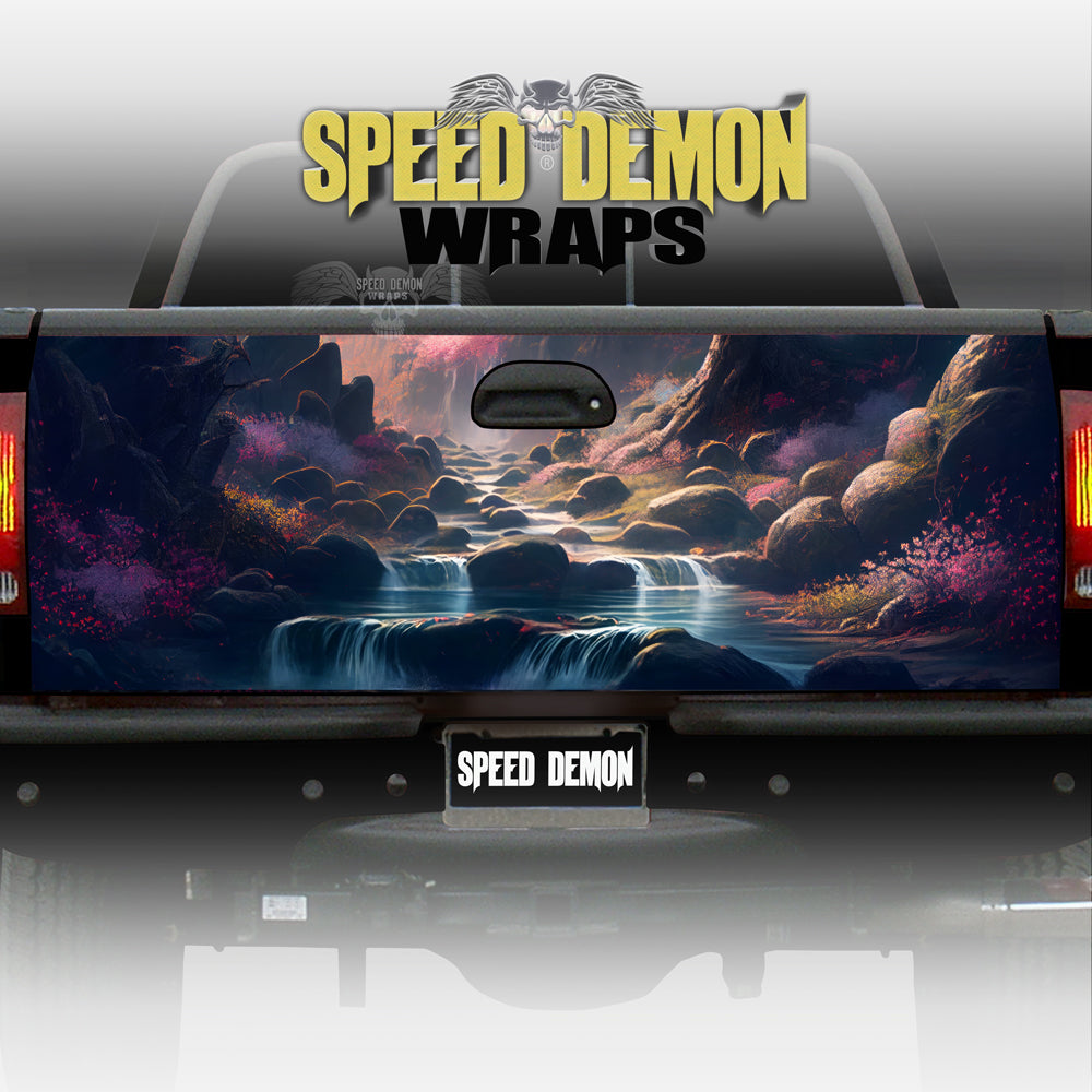 Sakura Blossom Forest Tailgate Wrap 2