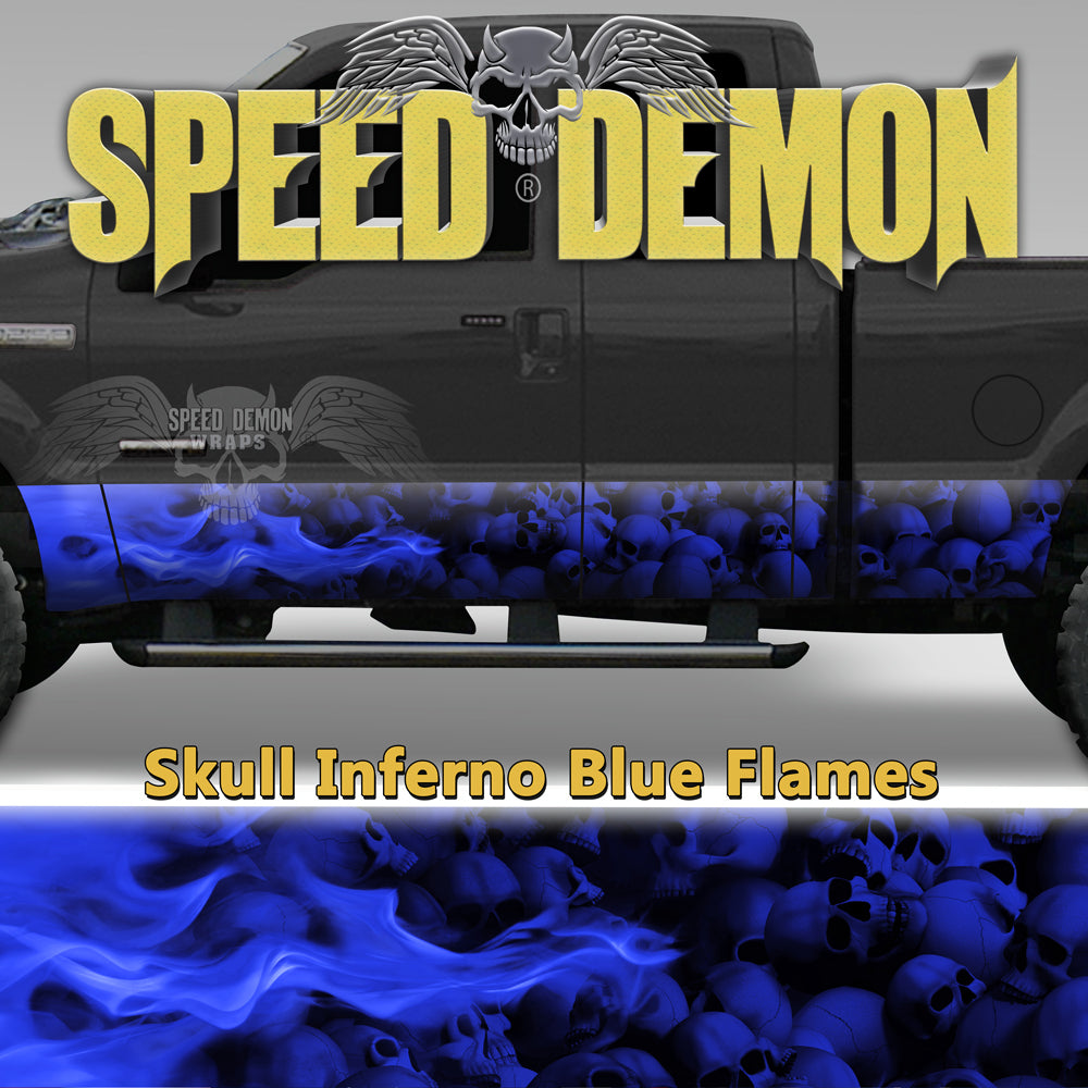Custom Tailgate Wrap Tattoo Studio Blue Inferno Just Add Your Text