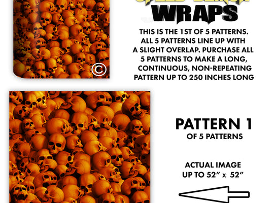 Red Wall Of Skulls Vinyl Wrap Sheet 01