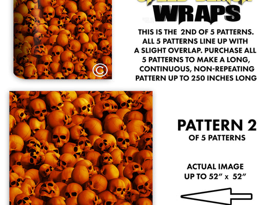 Red Wall Of Skull Vinyl Wrap Sheet 02