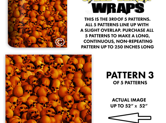 Red Wall Of Skulls Vinyl Wrap Sheet 03