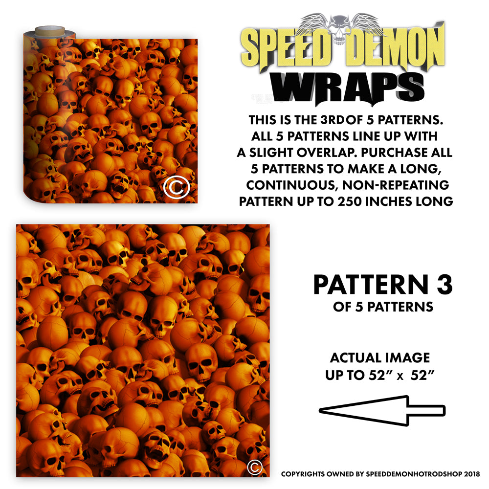 Red Wall Of Skulls Wrap