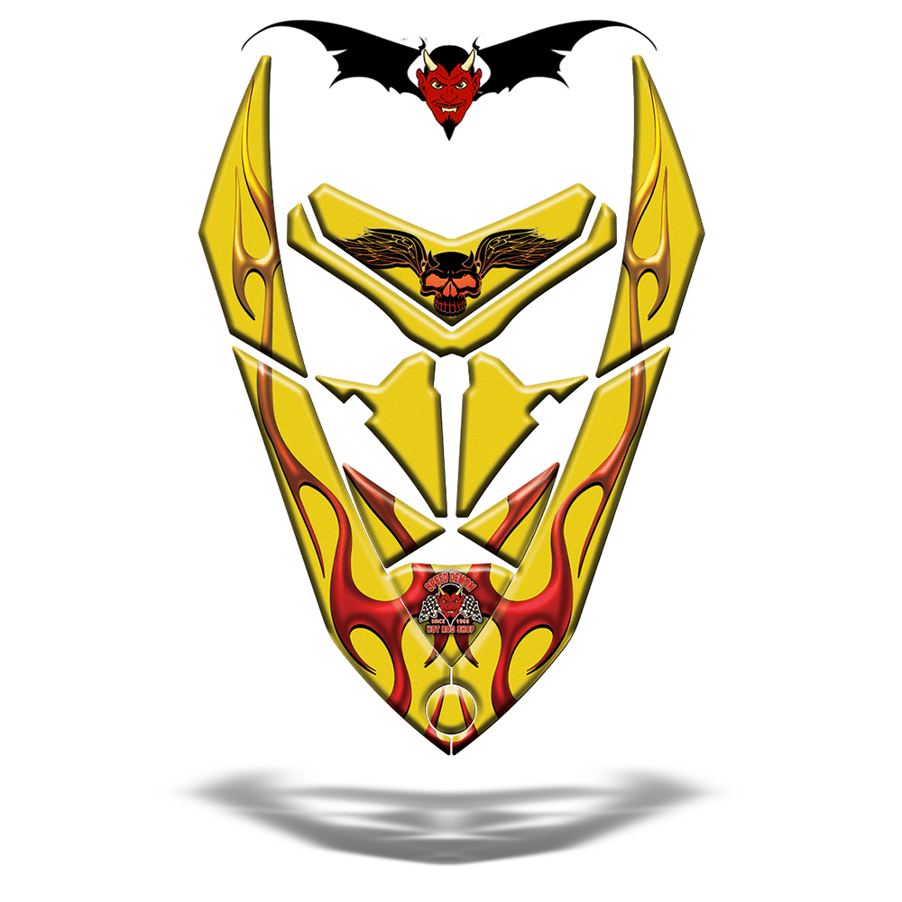 Sled Hood Wraps Ski-doo Hot Rod Yello Candy