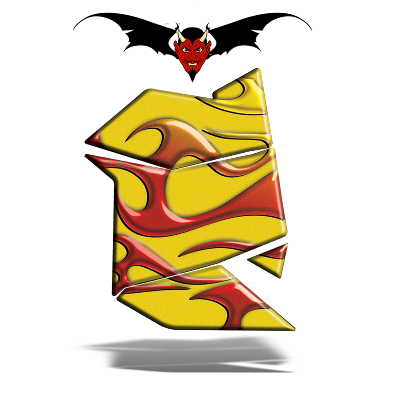 SKI-DOO XP SIDE PANEL WRAP HOT ROD YELLOW CANDY