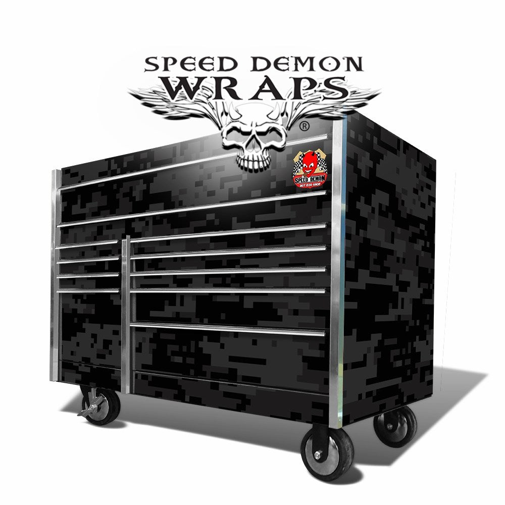 Snap On Tool Box Graphics Wrap Skins Black Digital Camo