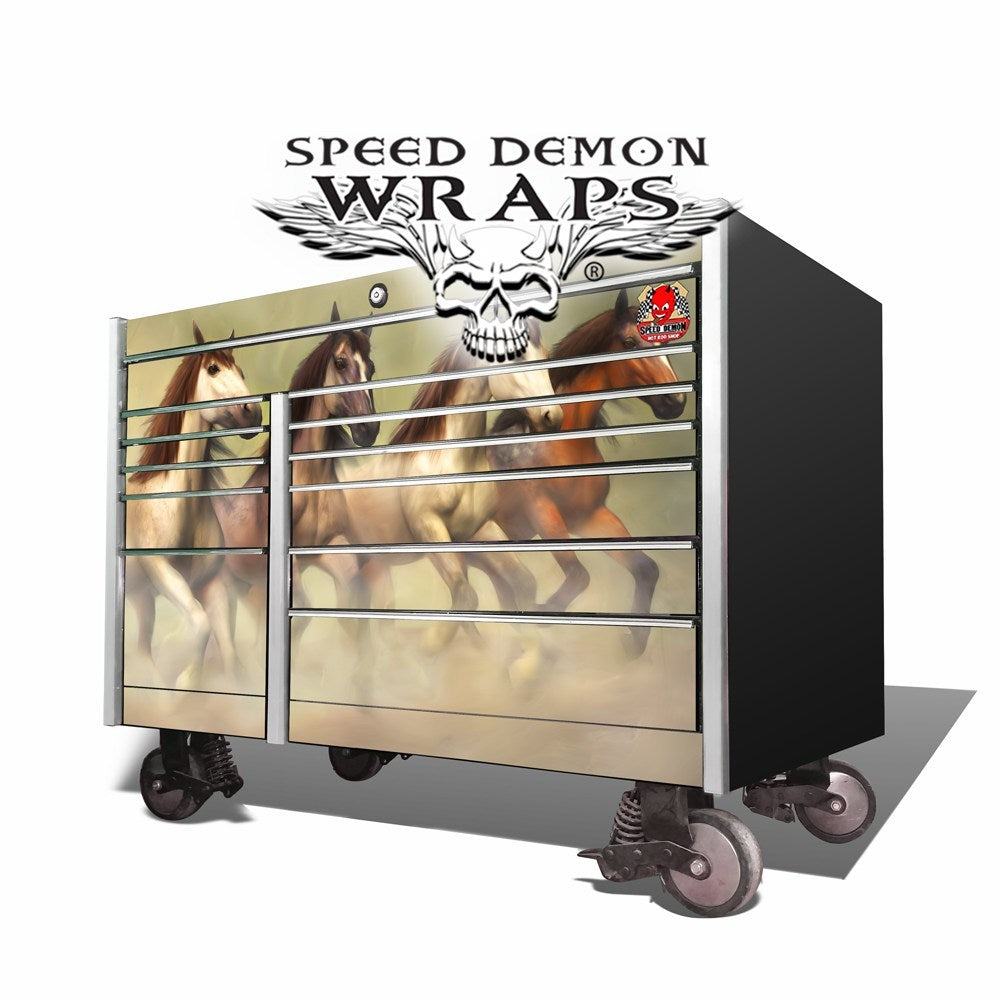 Snap-On Toolbox Wrap Wild Mustangs KRL-7002