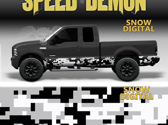 Rocker Panel Wrap Camo Kit Snow Digital Camouflage - Speed Demon Wraps