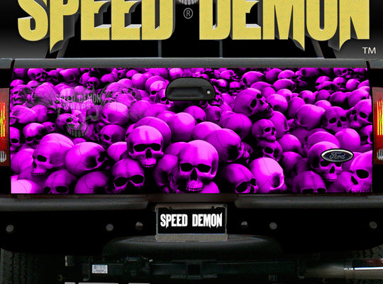 Tailgate Wraps Skulls Pink