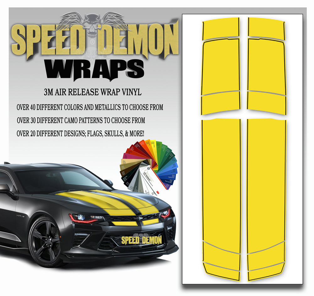 Camaro Stripes - Yellow with Black Pinstripe