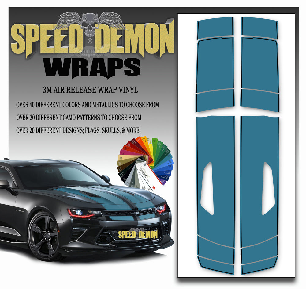 Teal Camaro Stripes