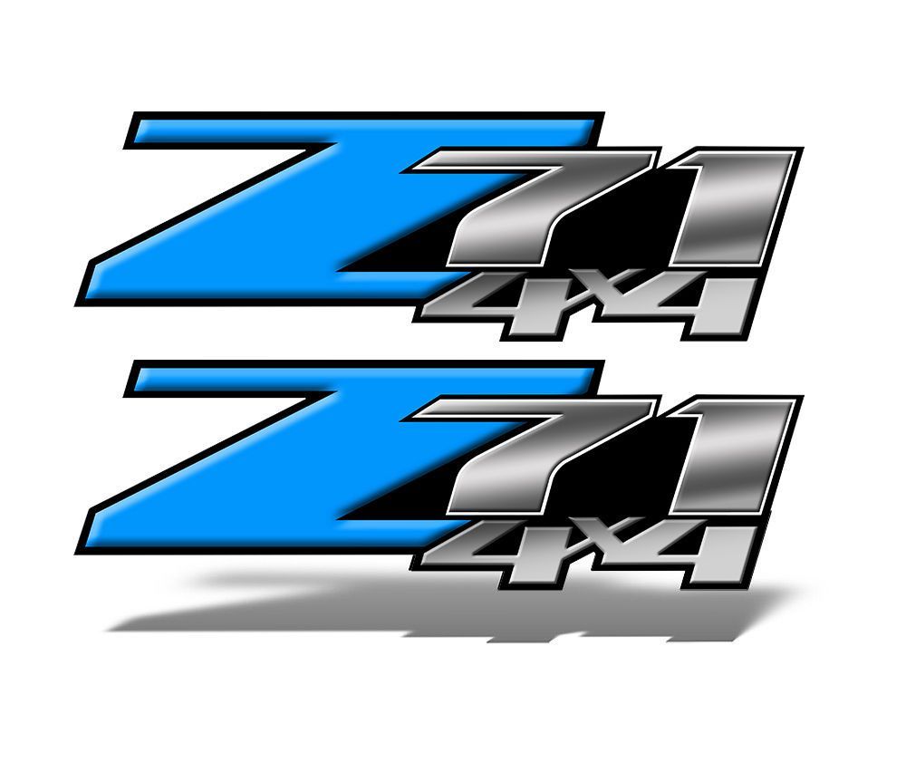 Z71 4x4 DECALS Light Blue