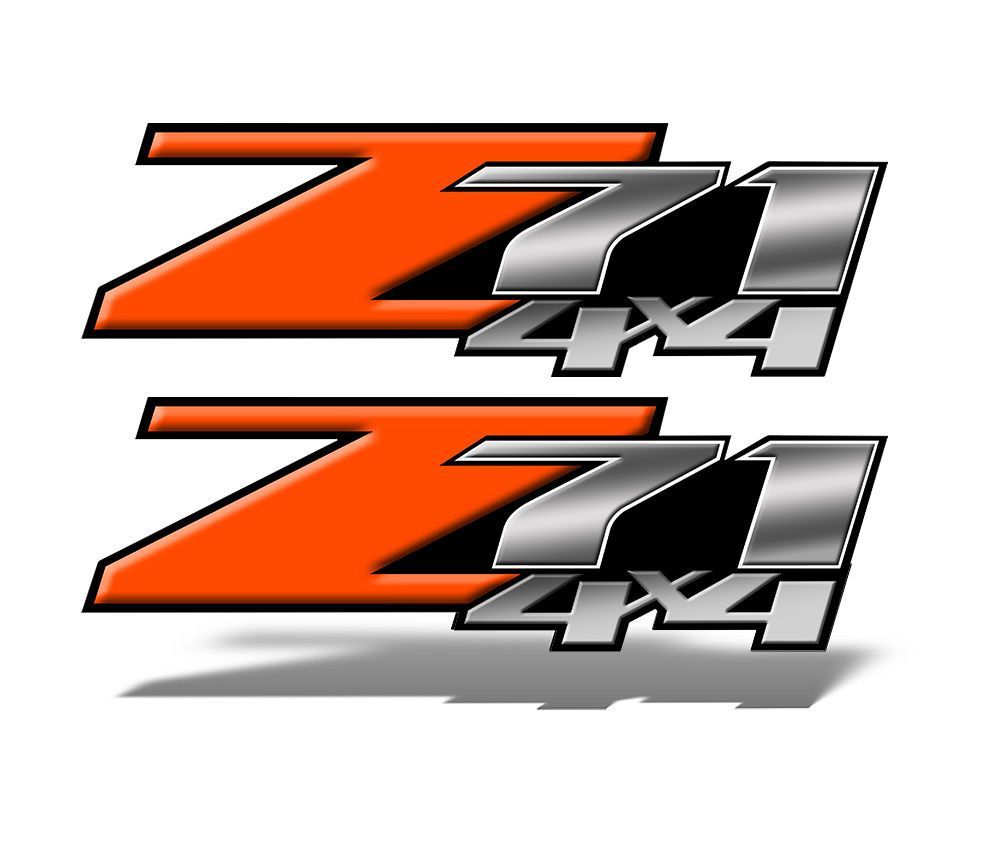 Z71 4x4 DECALS Orange