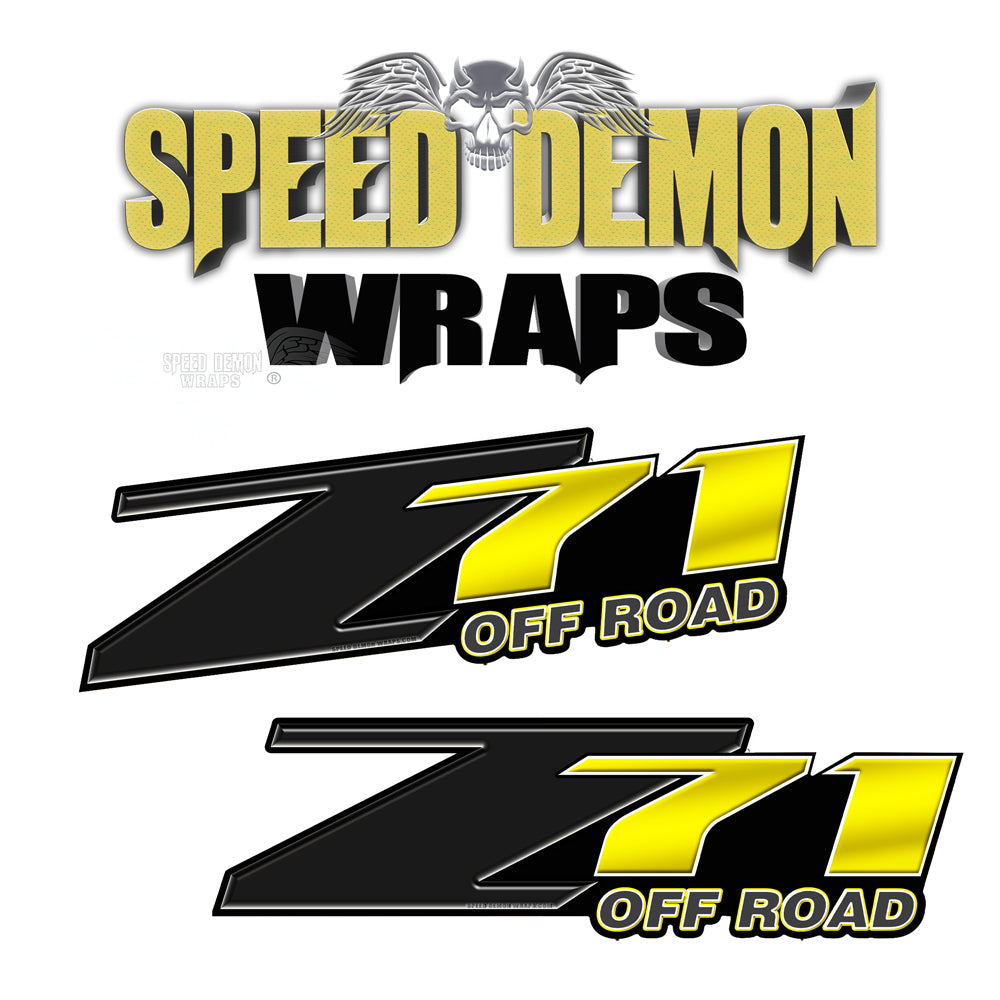 Z71 Offroad Decals Yellow