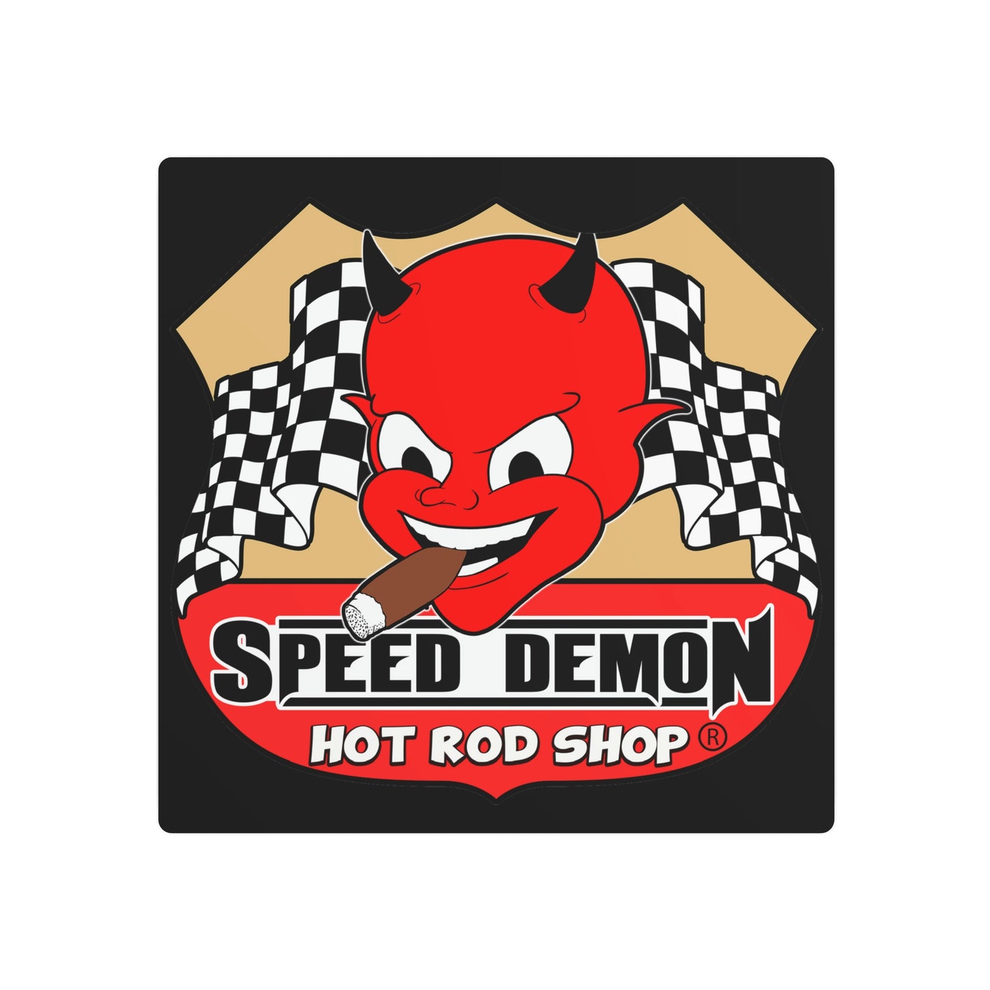 Speed Demon Hot Rod Shop Metal Sign