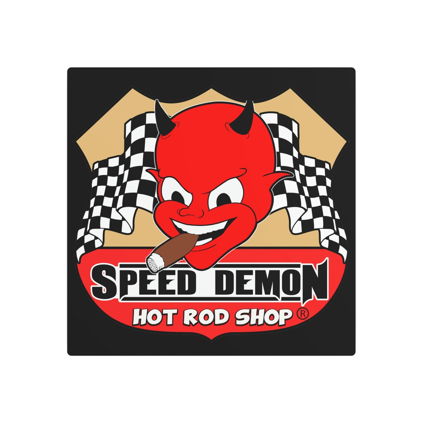 Speed Demon Hot Rod Shop Metal Sign