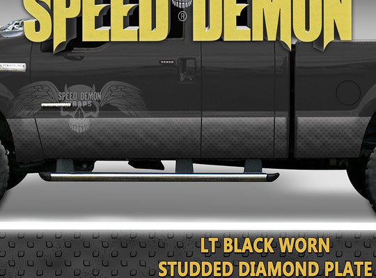 Black Studded Rocker Panel-Wrap - Speed Demon Wraps