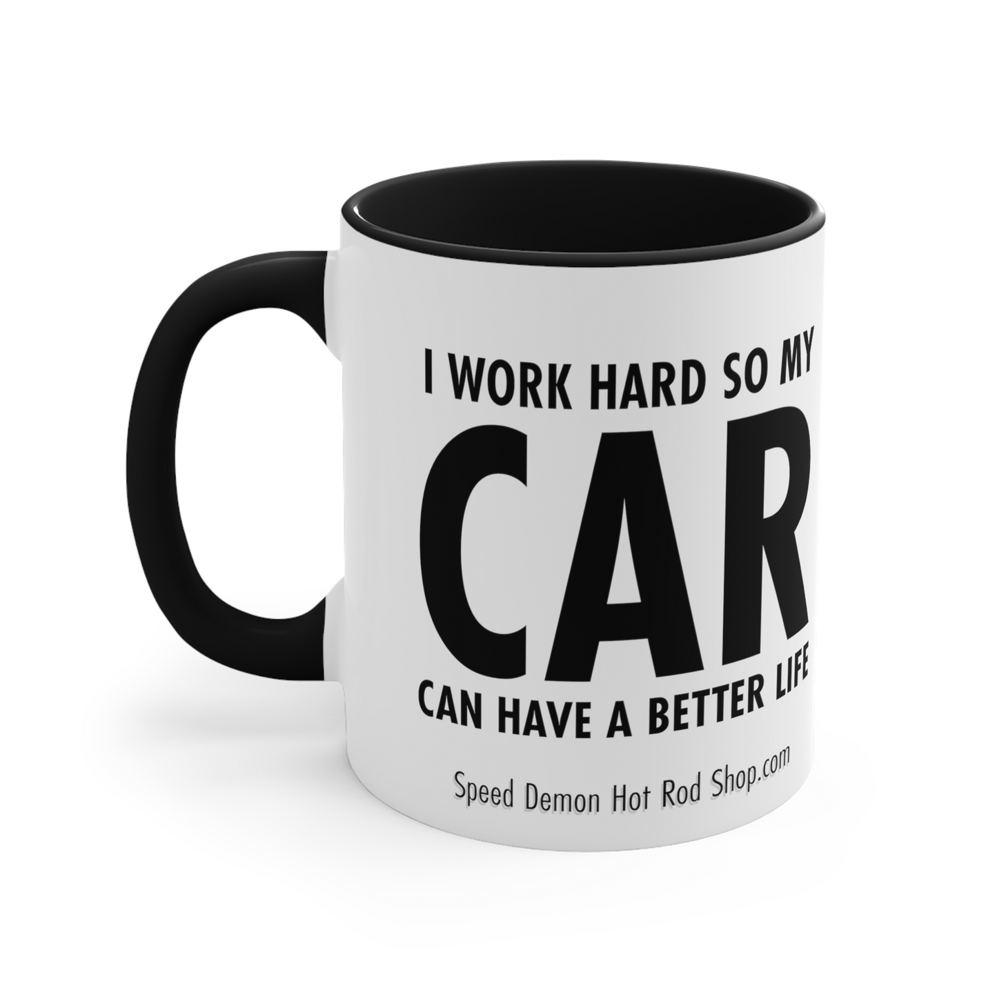 Speed Demon Hot Rod Shop Designs Two-Tone Coffee Mugs, 15oz