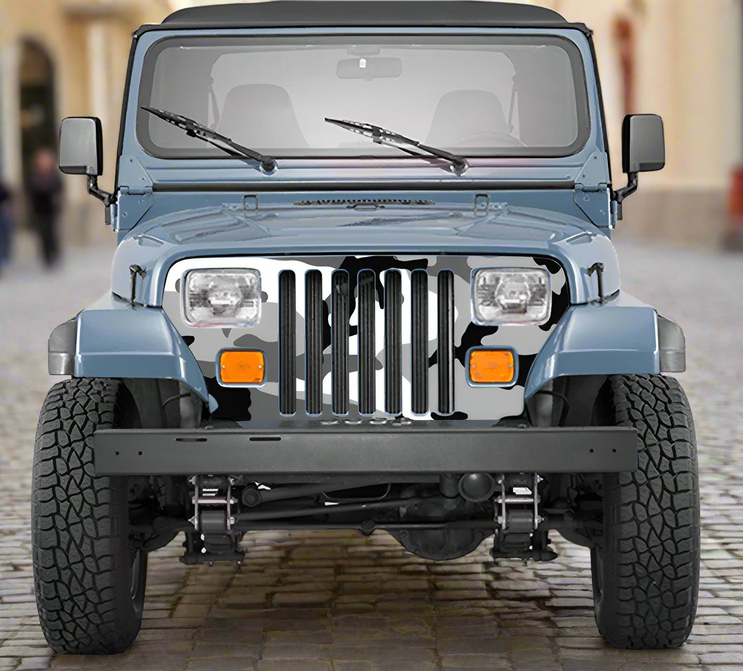 Jeep Wrangler Grill Wrap Camo Snow Urban Camouflage 