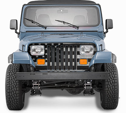 Jeep Wrangler Grill Wrap American Flag Subdued 1987-1995 TJ