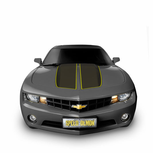 2010-2015 Black Camaro Stripes W/ Colored Pinstripe