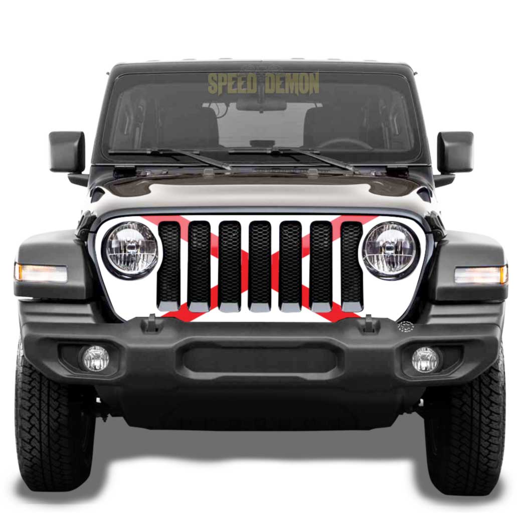 Jeep Wrangler Grill Wrap JL 2018-2025 Alabama Flag 