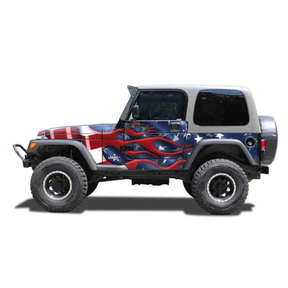 American Flag Jeep Wrap