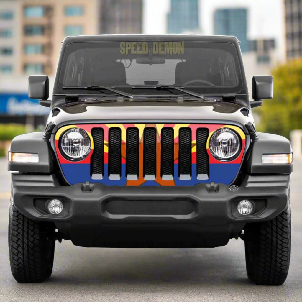 Jeep Wrangler Grill Wrap JL fits 2018-2025 Arizona Flag