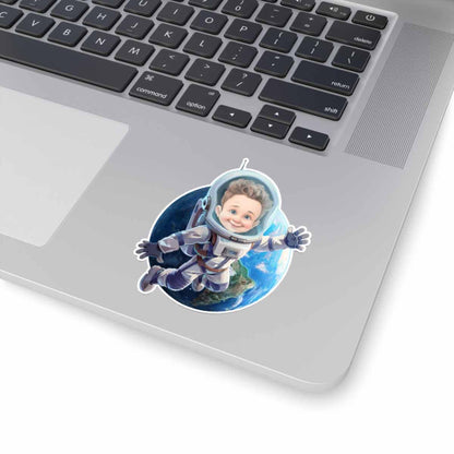 Personalized Child Lost in Space Caricature from Photo Sticker - 6 Pack