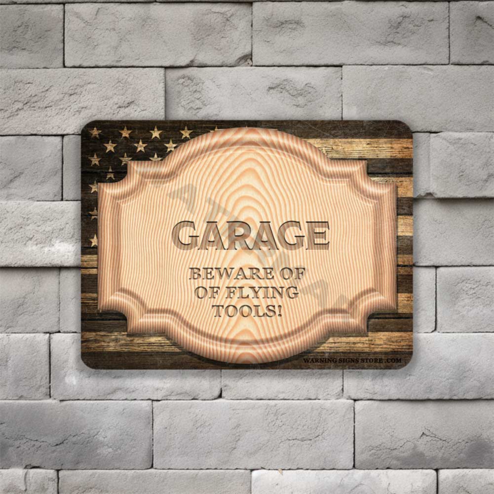 Beware of Flying Tools Personalized Garage