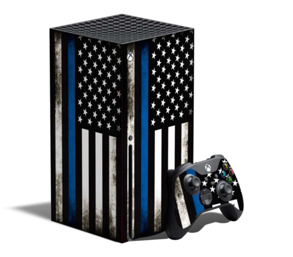 Thin Blue Line American Flag Xbox Wraps