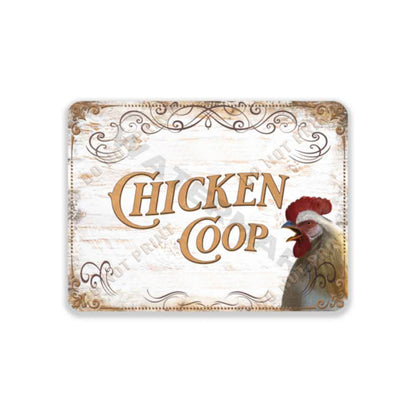 Vintage White Chicken Coop Sign Customize Your Own