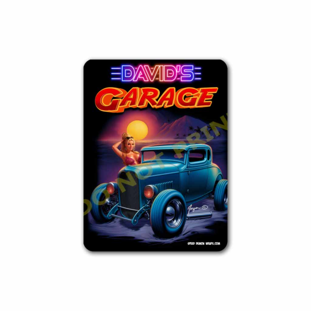 1929 Ford Coupe Personalized Garage Sign 12" x 9" Metal Sign