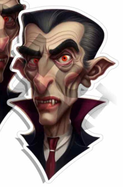 Dracula Monster Horror Decals LEFT