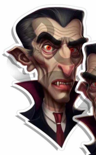 Dracula Monster Horror Decals RIGHT