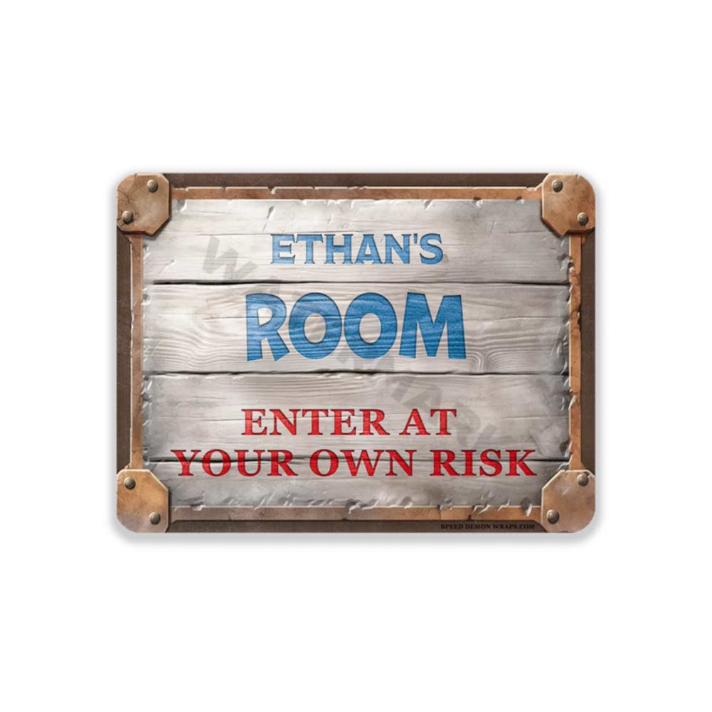 Ethans Room Personalized Boys Bedroom Door Sign