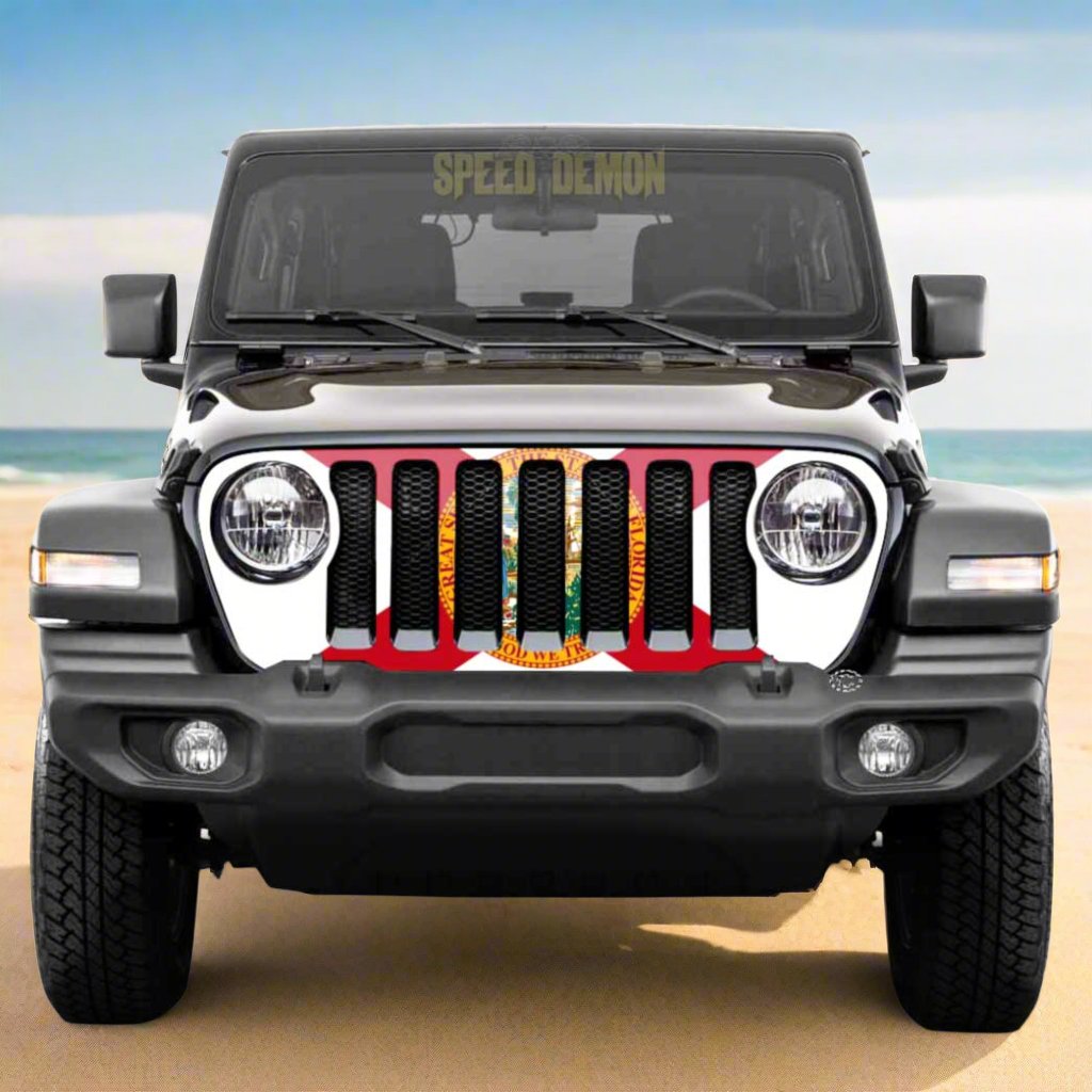 Jeep Wrangler Grill Wrap JL 2018-2025 Florida Flag