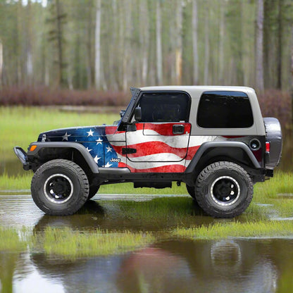 American Flag Jeep-Wrangler TJ Wrap