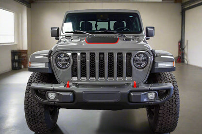 Hood Stripe Decal W Outline Jeep Jl Wrangler Jt Gladiator 2018-2024