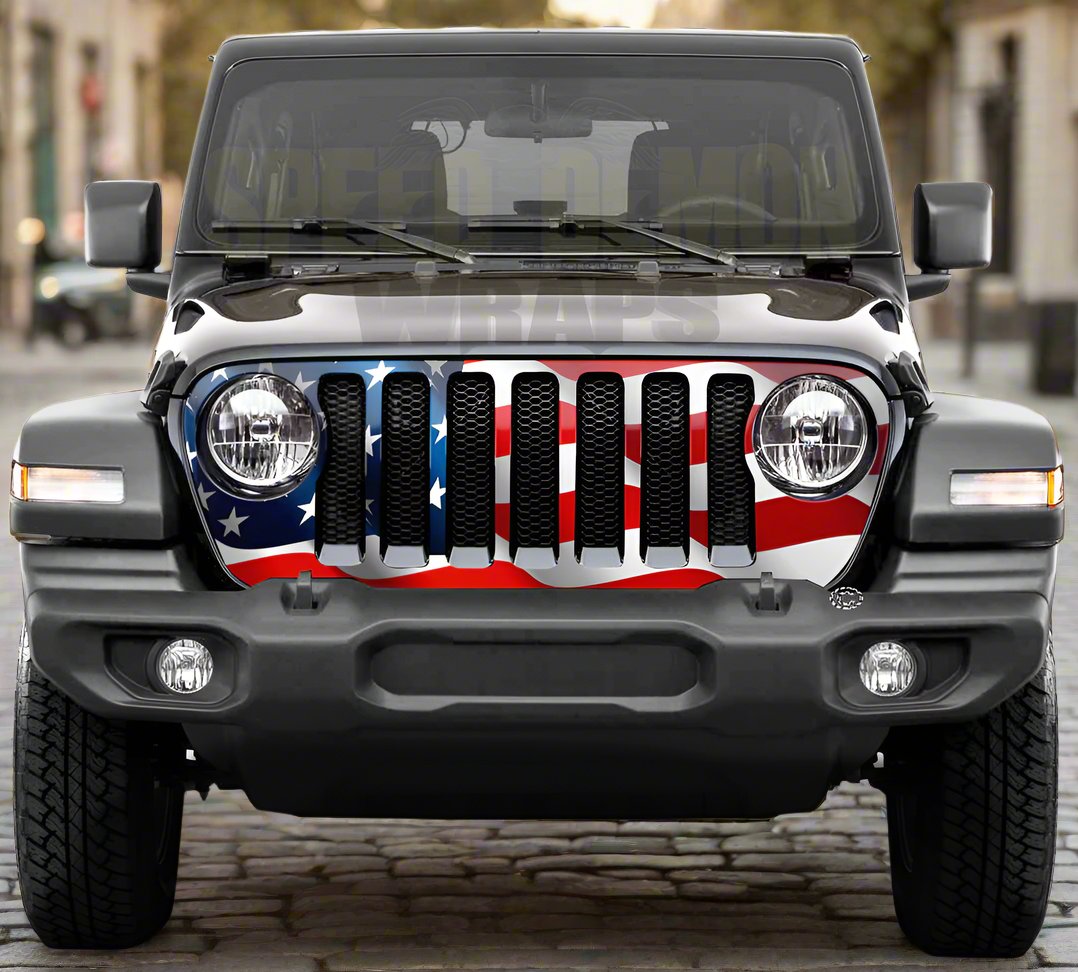 Jeep Gladiator Grill Wrap American Flag JT 2020-2025