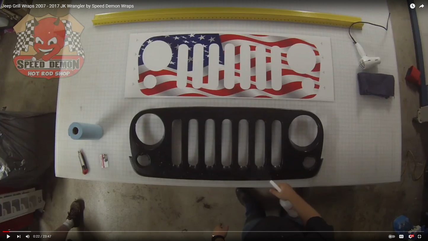 Jeep Wrangler Grill wrap install